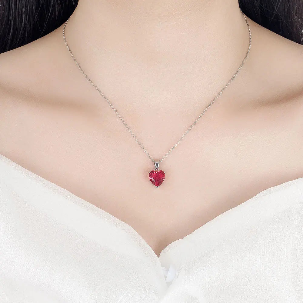 Heart Zircon 925 Silver Jewelry Sets Elegant Women's Ring Earrings Necklace Wedding Bridal Engagement Accessories Vera Lux