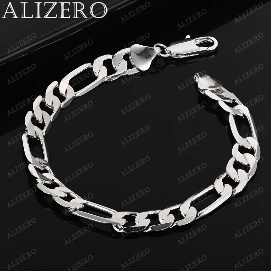ALIZERO 925 Sterling Silver Bracelet 4/6/8/10/12mm Chain Bracelets For Men Women Fashion Party Fine Jewelry Wholesale Vera Lux