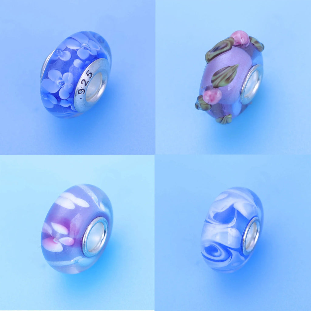Newest European Colorful Lampwork Glass Beads Murano Aolly Charm Necklace Bracelets Bangle DIY Women Girls Jewlelry Vera Lux