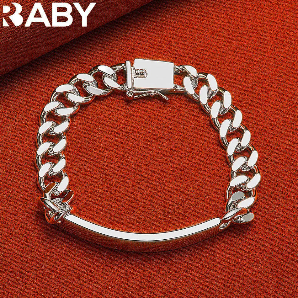 URBABY 925 Sterling Silver Square Chain Bracelets For Women Wedding Party Anniversary Gift Fashion Fine Jewelry Vera Lux
