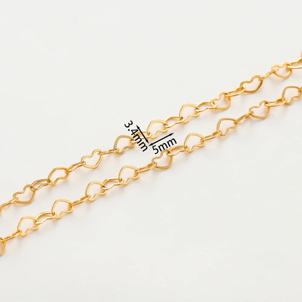 1Meter/lot 14K 18K Gold Plated Brass Metal Round Link Cable Chains DIY Jewelry Making Chain For Needlework Jewelry Accessories Vera Lux