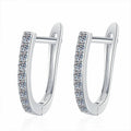 NeeTim Full Moissanite Hoop Earrings 925 Sterling Silver Lab Diamond Sparkling Earring for Women Party Wedding Designer Earrings Vera Lux