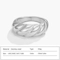 SUNIBI Stainless Steel Ring for Women And Men Classic Gold Color Simple Fashion Style Texture Rings Couple Wedding Jewelry Vera Lux