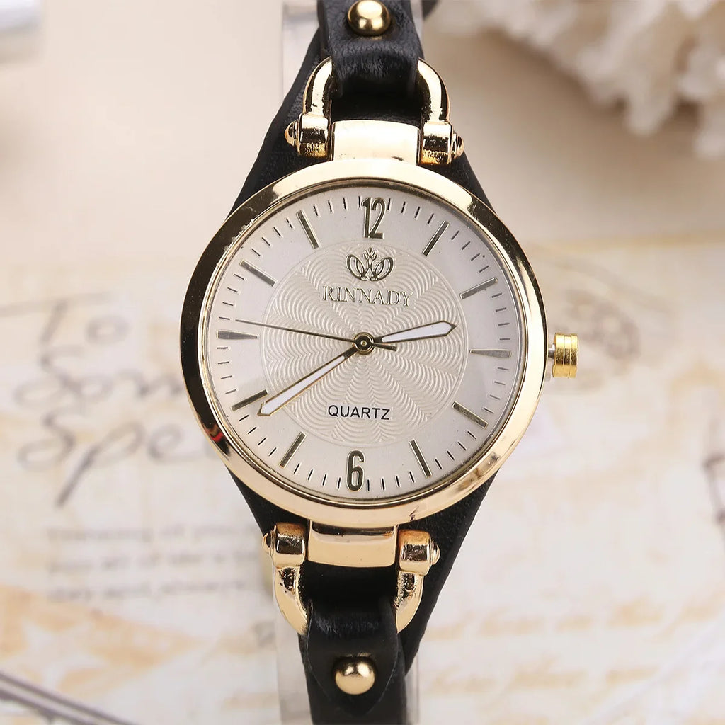 Women's Fashionable Minimalist Luxurious Quartz Watch Leather Dial Vera Lux