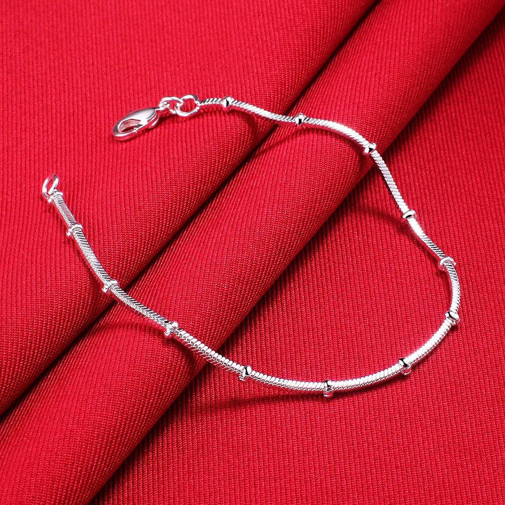 Fine Top brands 925 Sterling Silver bracelets neckalce Jewelry sets beads Snake bone chain for women man Wedding Party Gifts Vera Lux
