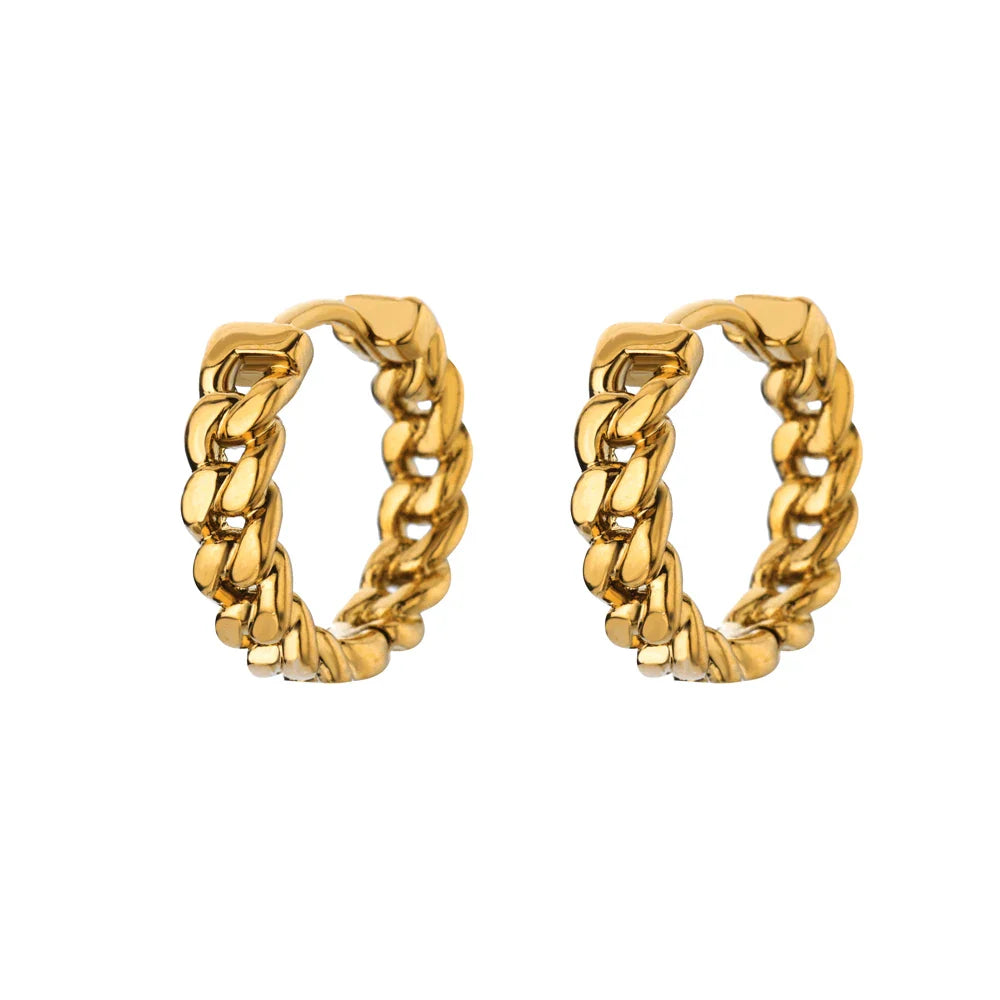 Stainless Steel Chain Earrings For Women Gold Color Geometric Chain Earring Female Fashion Party Wedding Jewelry Gift BFF Vera Lux