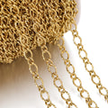 1Meter/Pack 304 Stainless Steel Knot Gold Steel Color Handmade Chains for DIY Necklace Bracelets Jewelry Making Accessories Vera Lux
