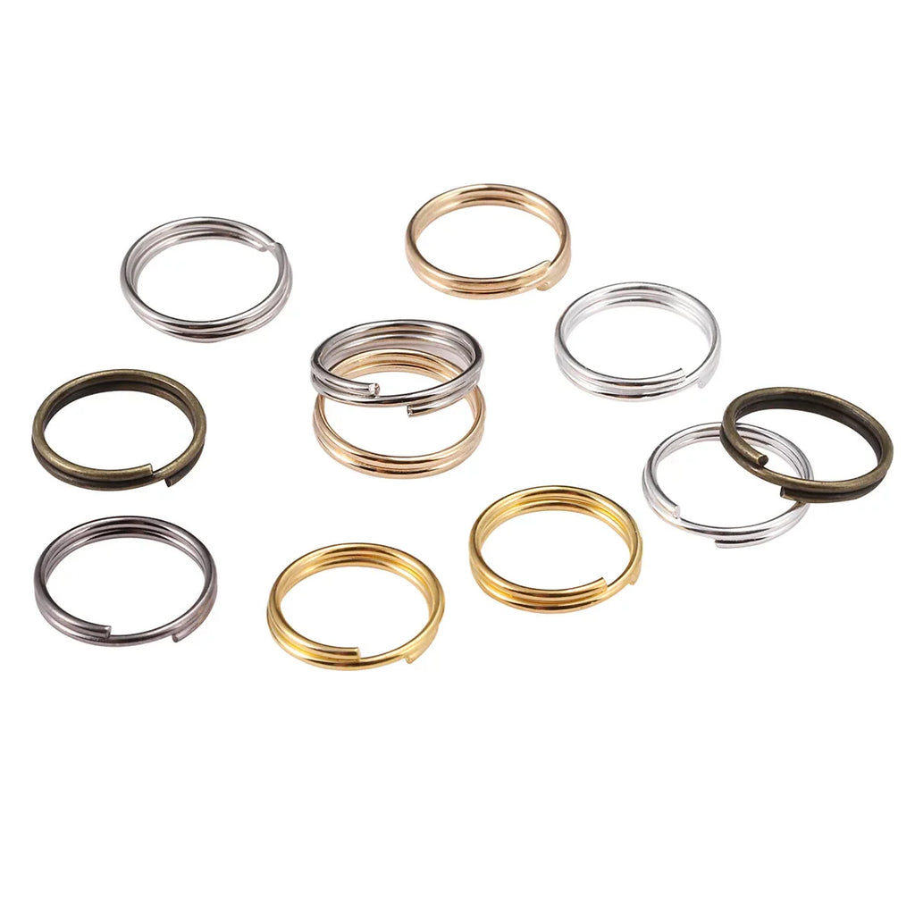 50-200pcs/lot Open Jump Rings 4 6 8 10 12 mm Double Loops Split Rings Necklace Bracelet Connectors For DIY Jewelry Making Vera Lux