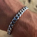 New Trendy Cuban Chain Men Bracelet Classic Stainless Steel Silver Color Width Chain Bracelet For Women Fashion Jewelry Gifts Vera Lux