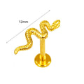 100% 316L Surgical Steel Flower Labret Piercing Butterfly Bee Tragus Snake Cartilage Helix Flat Back CZ Earrings Body Jewelry Vera Lux