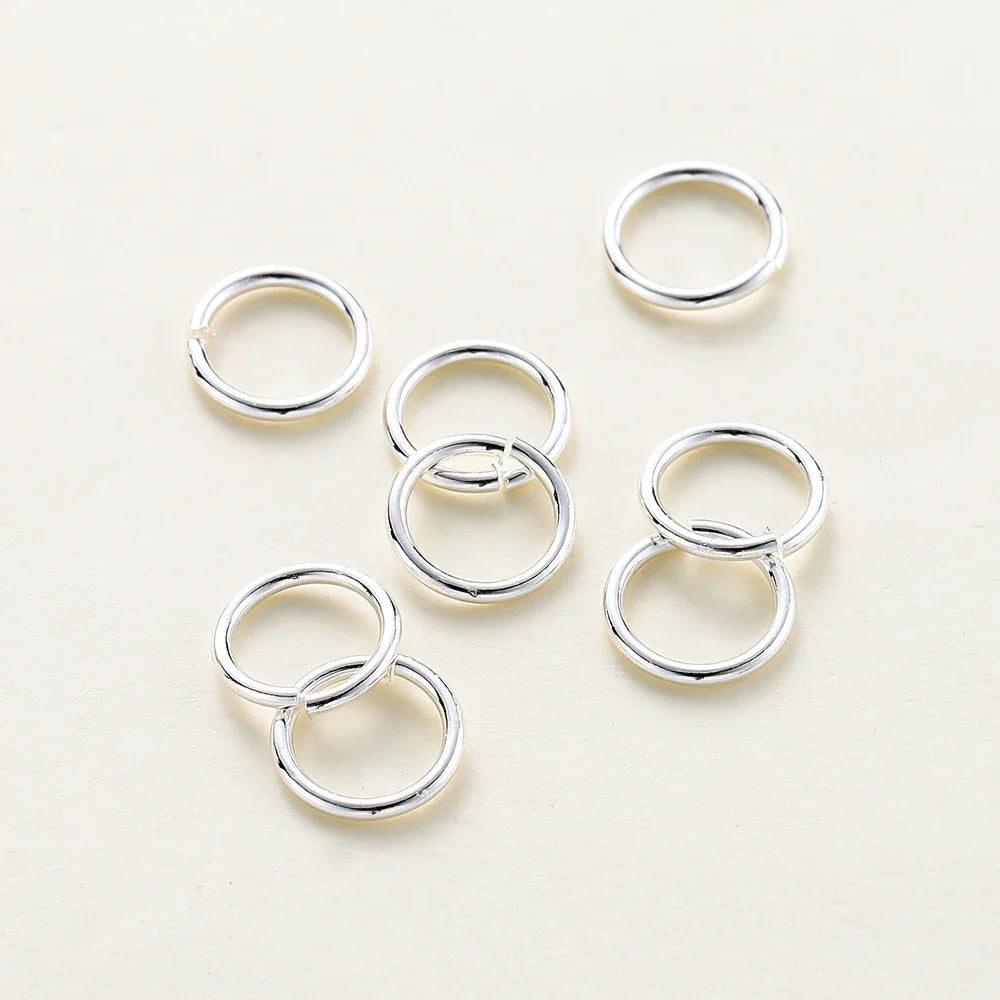 50-200/lot 14K 18K Gold Necklace Open Single Jump Ring Lobster Clasp Connector Split Ring Fitting DIY Jewelry Making Accessories Vera Lux