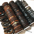 5Pcs/Lot Bulk Vintage Leather Charm Bracelets For Men Women Mix Styles Adjustable Bangle Fashion Jewelry In Wholesale Vera Lux