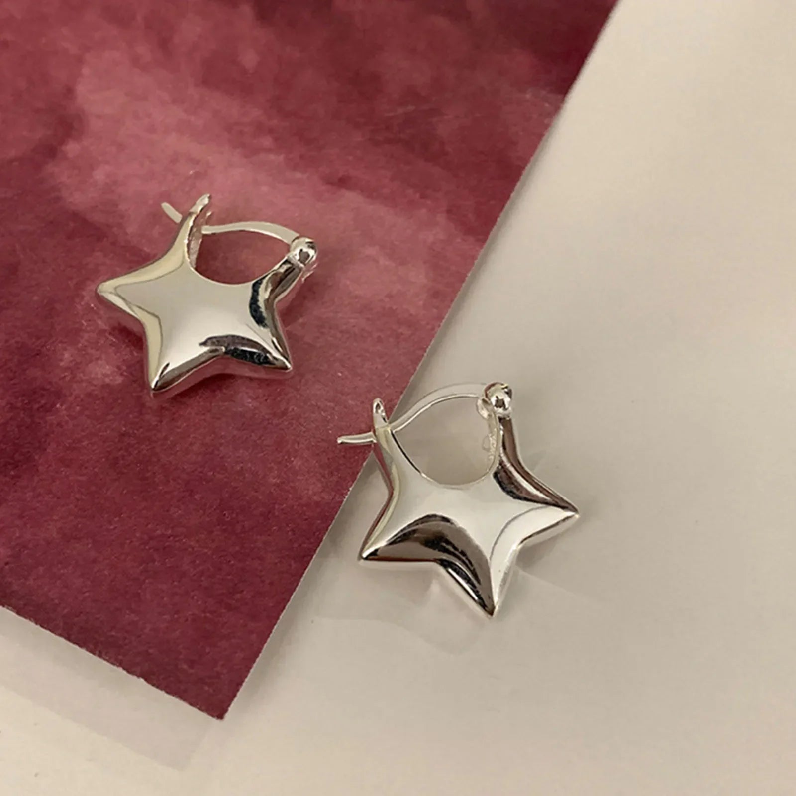 925 Sterling Silver Vintage Simple Star Earrings For Women Trendy Earring Jewelry Prevent Allergy Party Accessories Gift Vera Lux