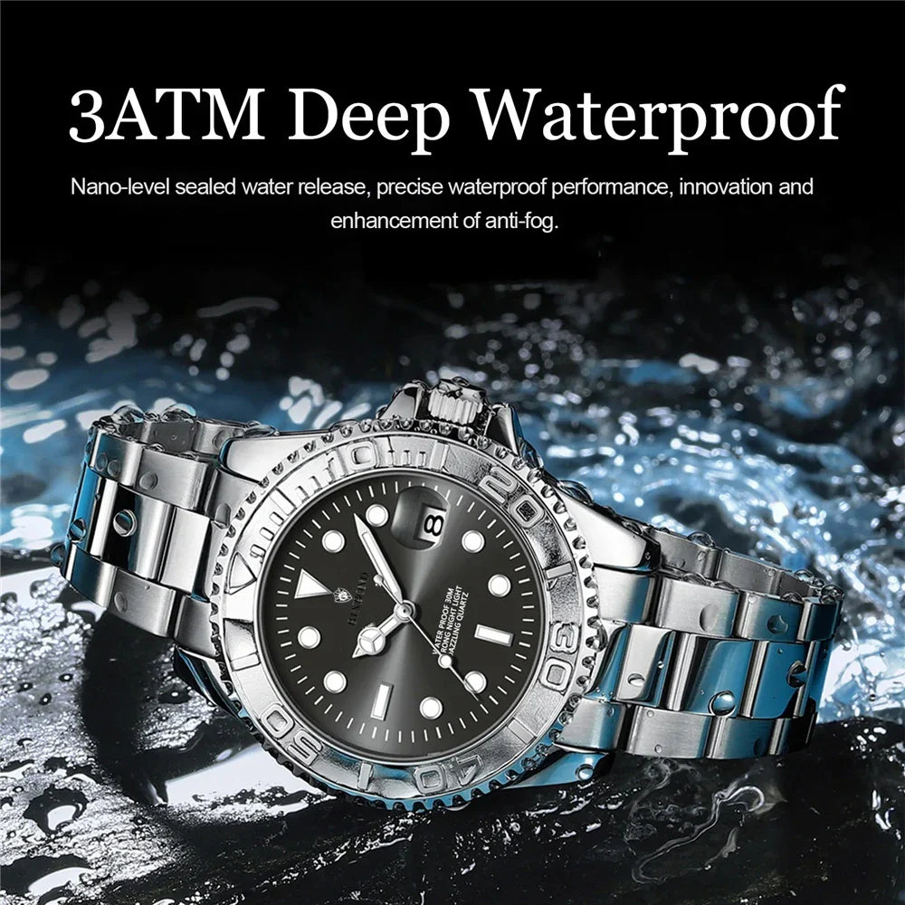 New Automatic Watch Mens Sports Bezel Gray Digital Luxury Watches For Man Fashion Quartz Wristwatches Gifts Men Tudo Por 1 Real Vera Lux