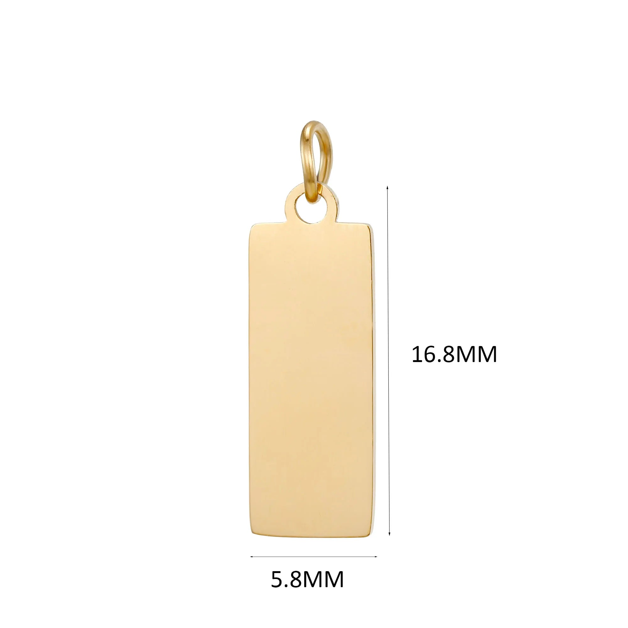 10PCS Custom Logo Tags Stainless Steel Charms for Necklace Bracelets 6 sizes to choose Vera Lux