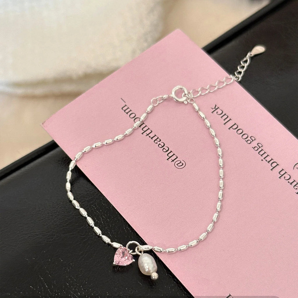 925 Silver Double Layer Pearl Bracelet for Women Girl Design Bead  Jewelry Vera Lux
