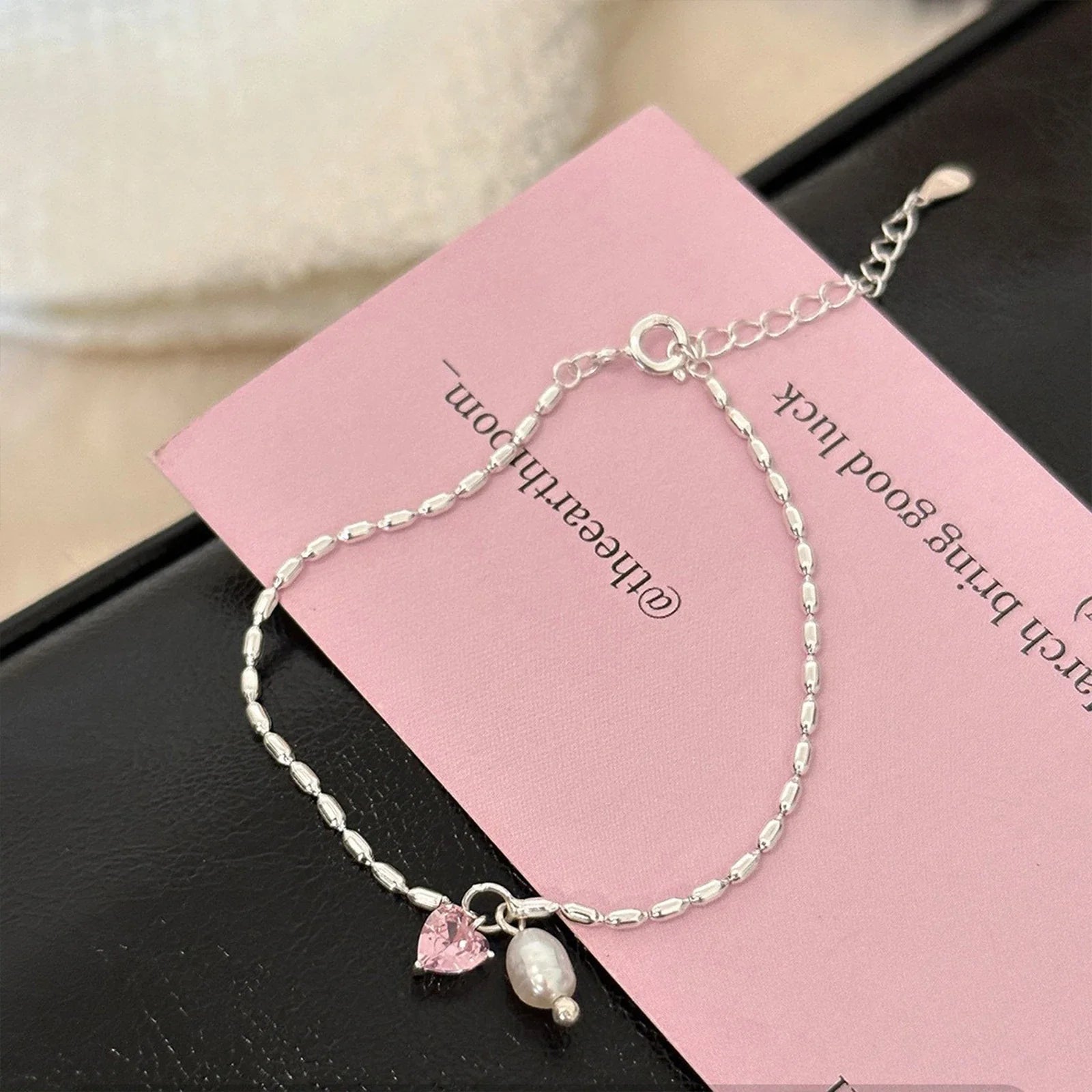 925 Silver Double Layer Pearl Bracelet for Women Girl Design Bead  Jewelry Vera Lux