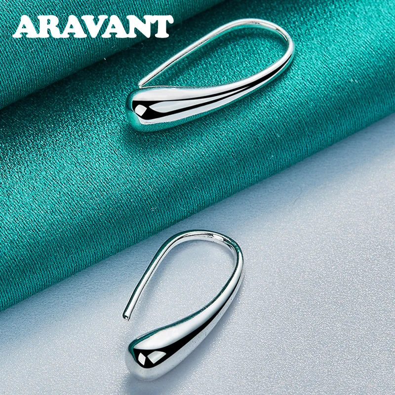Aravant 925 Sterling Silver Water Drop Shaped Earring For Women Fashion Wedding Jewelry Gifts Vera Lux