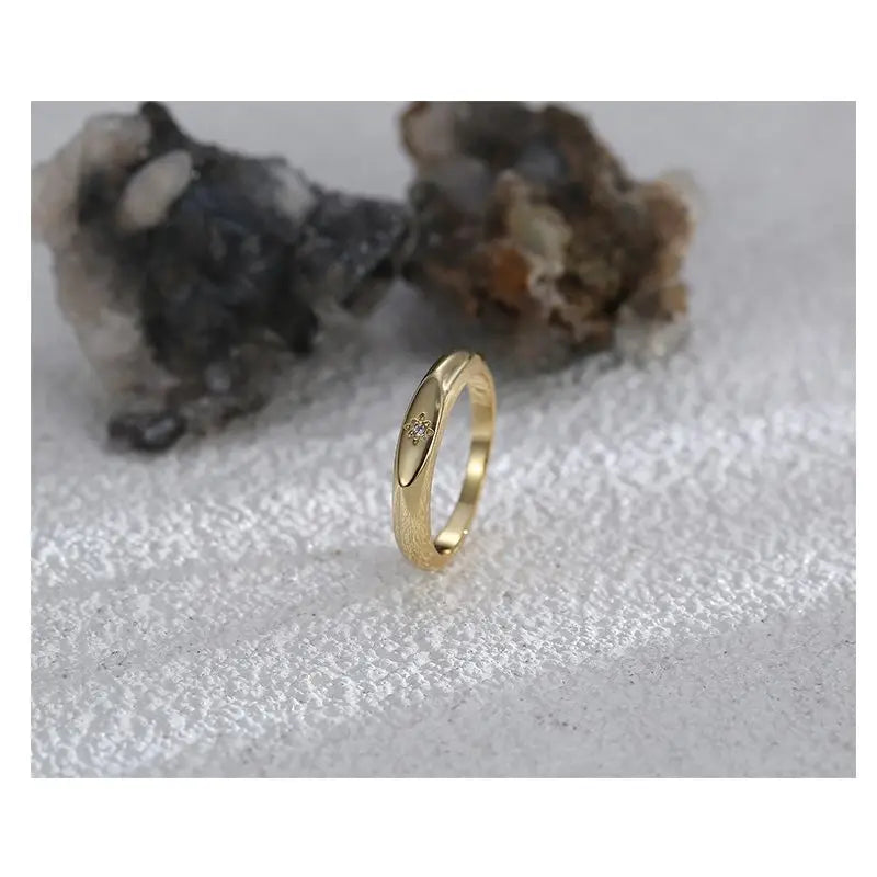925 Sterling Silve Fashion Wedding North Star Ring For Women Cubiz Zircon Finger Rings Female Engagement Jewelry Accessories Vera Lux