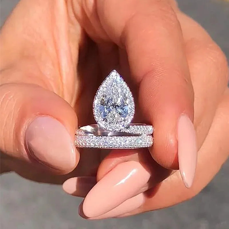 925 Sterling Silver Corona Design Women Ring Trendy Accessories for Engagement Anniversary Elegant Jewelry Inlaid Shining CZ Vera Lux