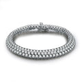MINTYBOX S925 Sterling Silver All Moissanite Tennis Bracelet for Women D VVS1 Diamond Gold Plated Luxury Wedding Fine Jewelry Vera Lux