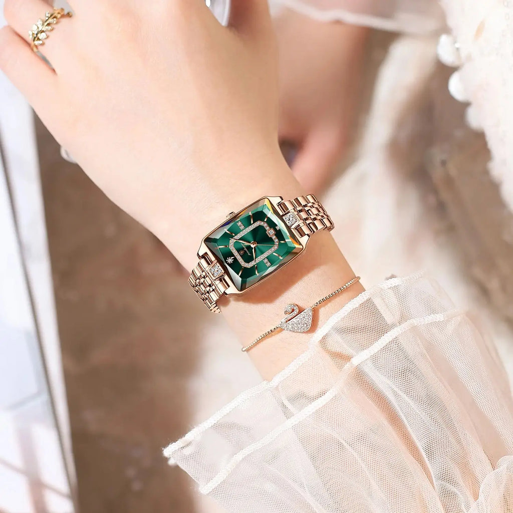 POEDAGAR Luxury Watch For Woman Waterproof Calendar High Quality Ladies Watch Stainless Steel Quartz Women's Watches Elegant+Box Vera Lux