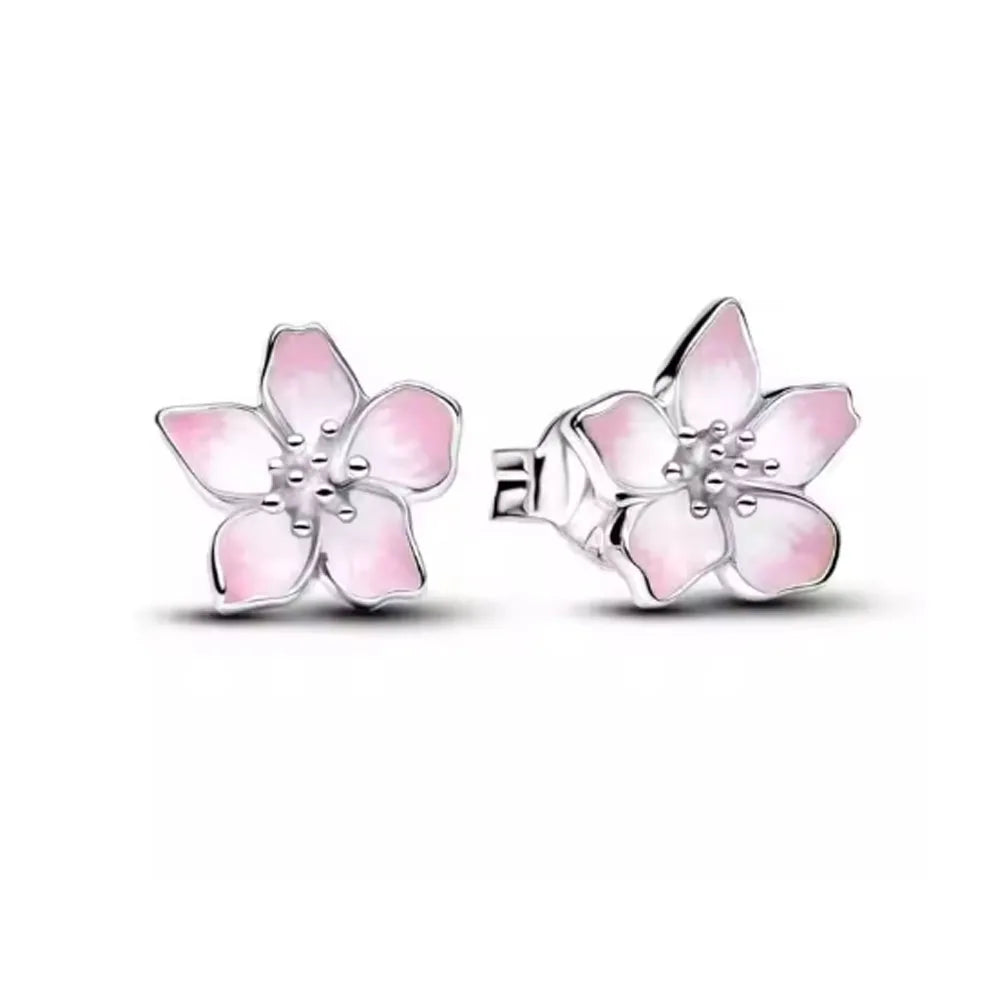 2026 New 925 Silver Elephant Cherry Blossom Butterfly Heart Earrings, a delicate choice for women's fashion jewelry Vera Lux