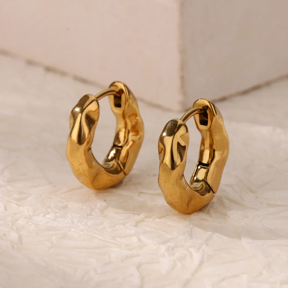 Stainless Steel Pendientes Earrings for Women Gold Color New In Geometric Small Hoop Earrings 2024 Trend Wedding Jewelry Gift Vera Lux
