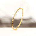 1mm Thin Stackable Ring Stainless Steel Faceted Ring for Women Girl Size 4-10 Vera Lux