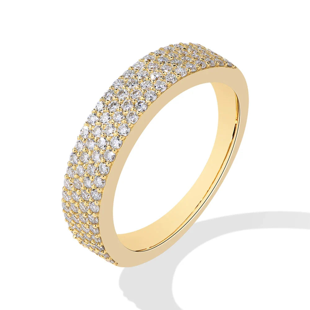 MINTYBOX Moissanite Wedding Band S925 Sterling Silver Ring for Women Lab Diamond Stackable Rings Engagement Fine Jewelry Gift Vera Lux
