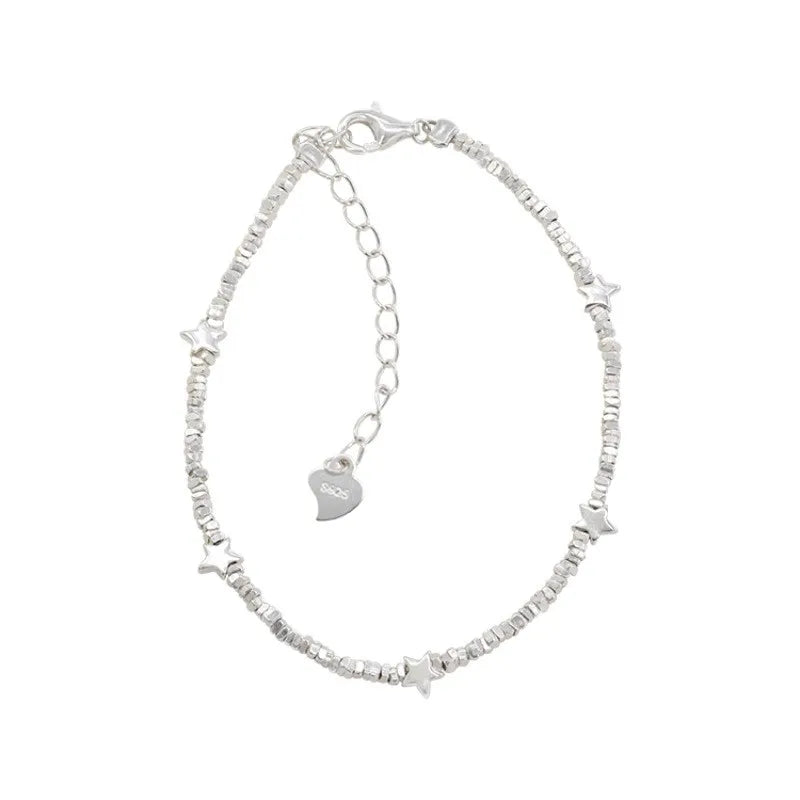 925 Sterling Silver Star Bead Bracelet For Women Fragmented Silver Sweet Romantic Versatile Trend Jewelry Gifts Dropshipping Vera Lux