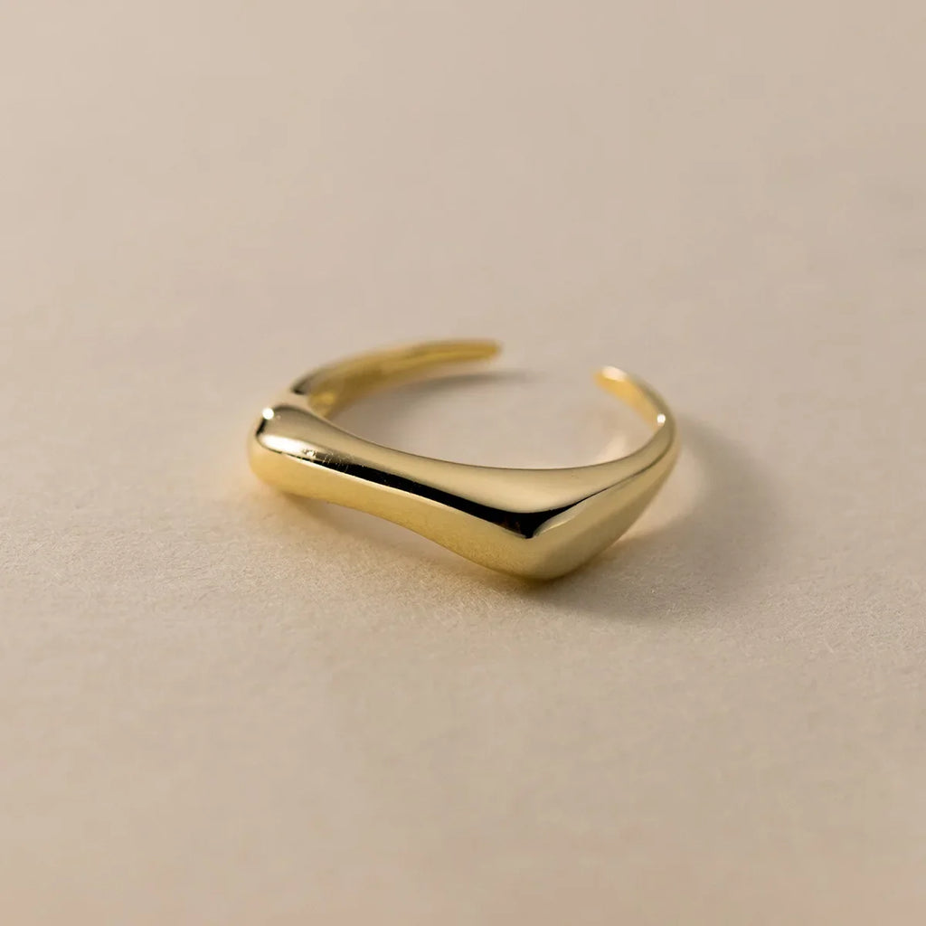 925 Sterling Silver Geometry Arc-Shaped Open Rings For Women Engagement High Quality Jewelry Accessories Wholesale Jewellery Vera Lux