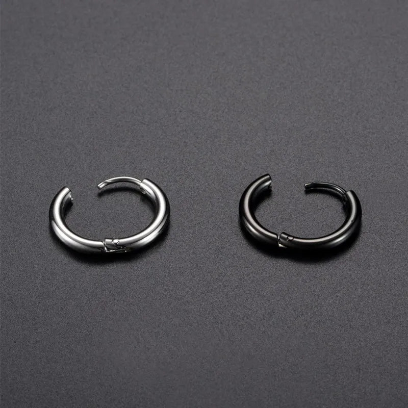 8/10/12/14/16/18/20mm Stainless Steel Huggie Hoop Earrings for Women Men Vera Lux