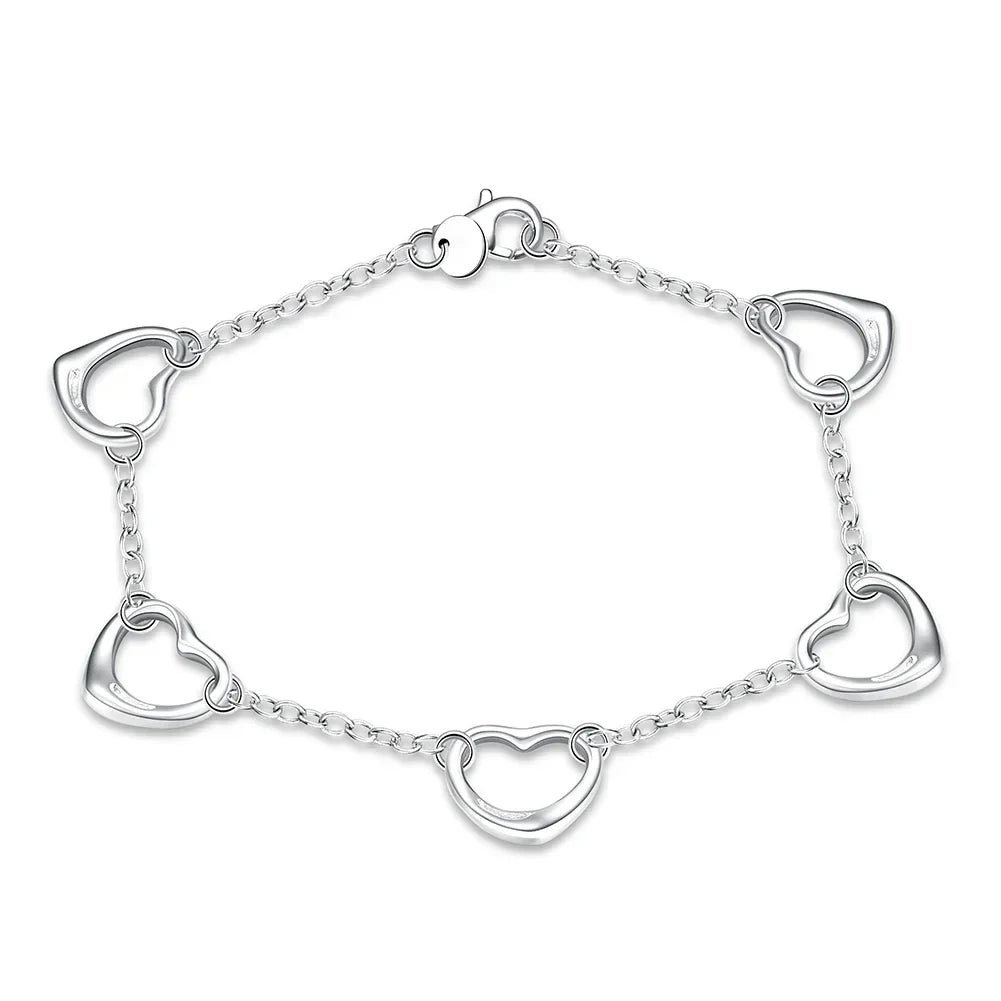 8 Inch 18K Gold Bracelet 5MM Sideways Chain Bracelet For Woman Men Fashion Wedding Engagement 925 Sterling Silver Jewelry Gifts Vera Lux