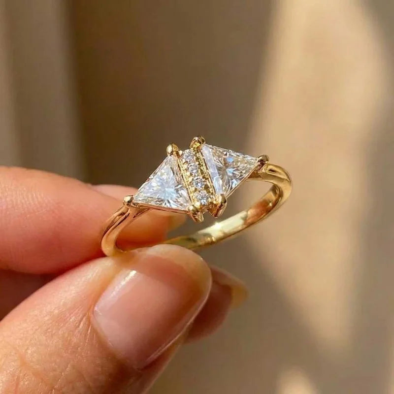 925 Sterling Silver Eternity Princess Square Cubic Zirconia Crystal Rings Women's Wedding Engagement Luxury Classic Lady Jewelry Vera Lux