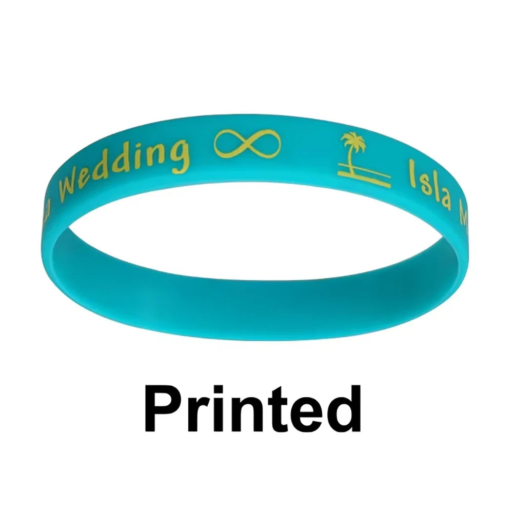 1 Lot Wholesale Custom Silicone Bracelet Custom Silicone Wristband Personalized Bangles Band for All Even Waterproof Not Fading Vera Lux