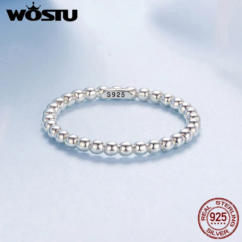 WOSTU Wedding Band Rings for Women 925 Sterling Silver AAA Zircon Stackable Engagement Crossed Rings Simple Jewelry Party Gift Vera Lux