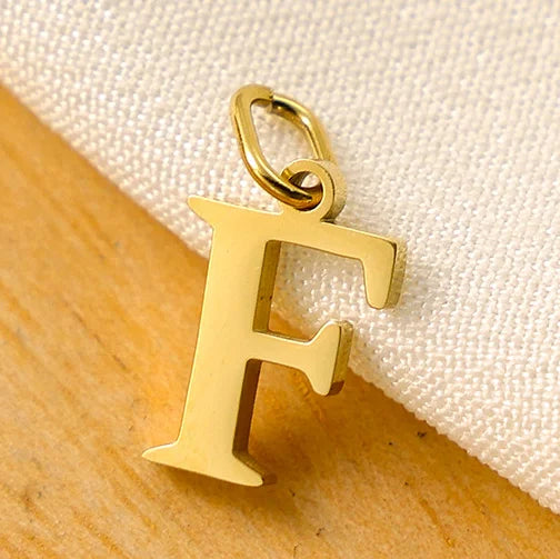 10PCS 26 Letters Stainless Steel Cut Alphabet Pendant for DIY Woman Necklace Ladies Jewelry Accessories Wholesale Dropshipping Vera Lux