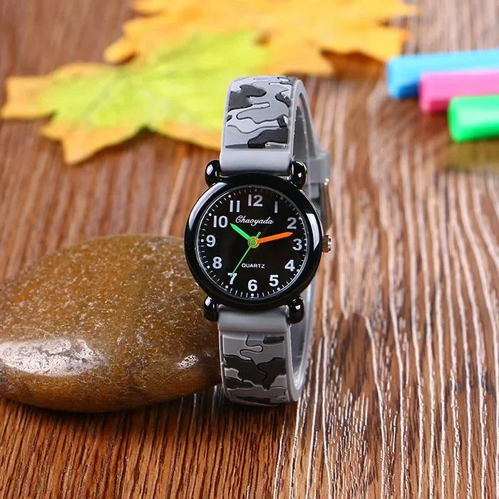 Brand Camo strap children's watch Cartoon Quartz Watches Student Boy Girl Sports Army Fan Cool Wristwatch Dropshipping Vera Lux