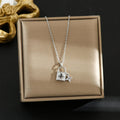 Fashionable collarbone chain, non-fading accessories, titanium steel women's necklace, set with diamonds Vera Lux