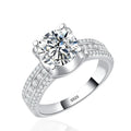 NeeTim 2ct 3ct 5ct D VVS1 Moissanite Wedding Ring For Women 925 Sterling Silver Band Lab Diamond Bands Engagement Rings Vera Lux