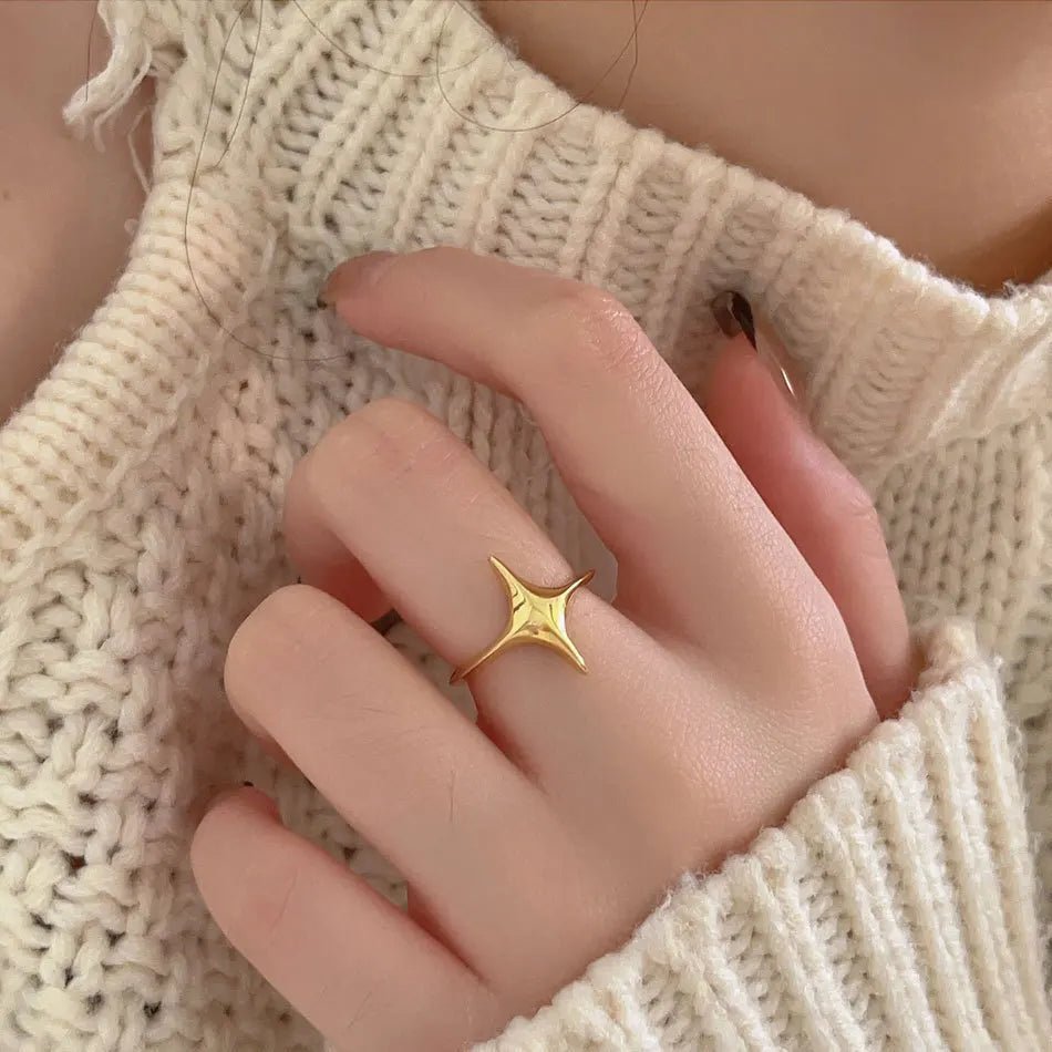 925 Sterling Silver Star Adjustable Rings For Women Wedding Vintage Luxury Jewelry Accessories Wholesale Jewellery Argent 925 Vera Lux