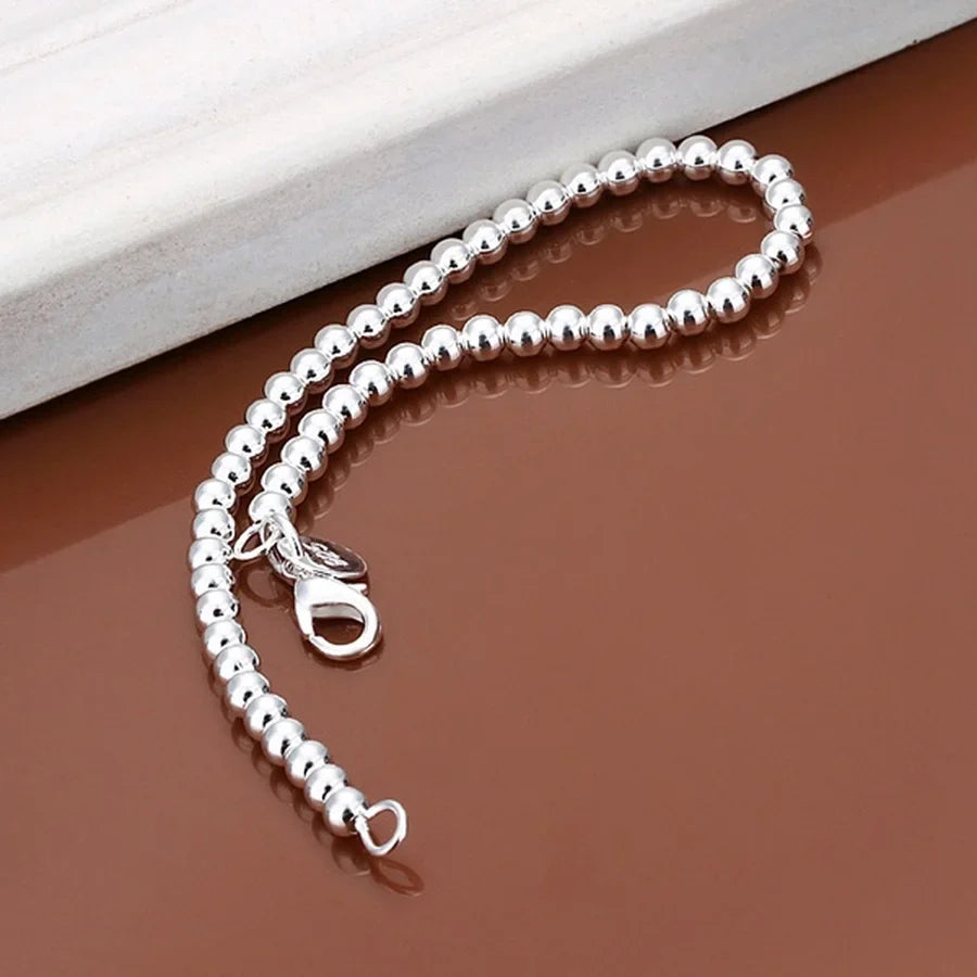 925 Sterling silver Bracelets fashion Jewelry charm women Chain lady wedding 6MM beads factory price Vera Lux