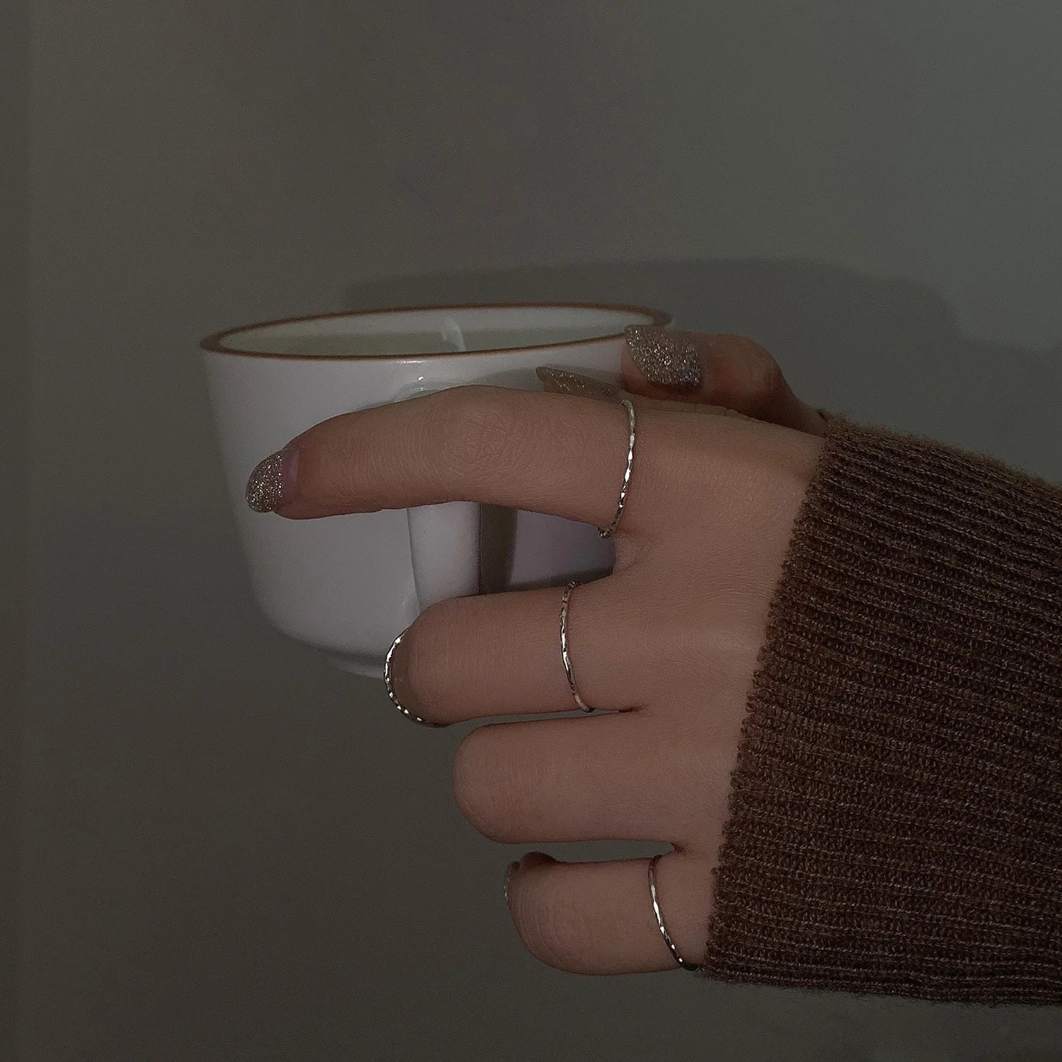 925 Sterling Silver Simple and Versatile Plain Ring Foldable Ring Party Jewelry Accessories For Women and Girls Vera Lux