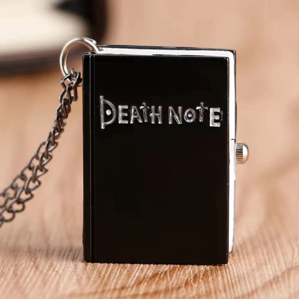 Japanese Anime Antique Necklace Chain Clock Pendant Death Note Book Quartz Pocket Watch for Men Women Vera Lux
