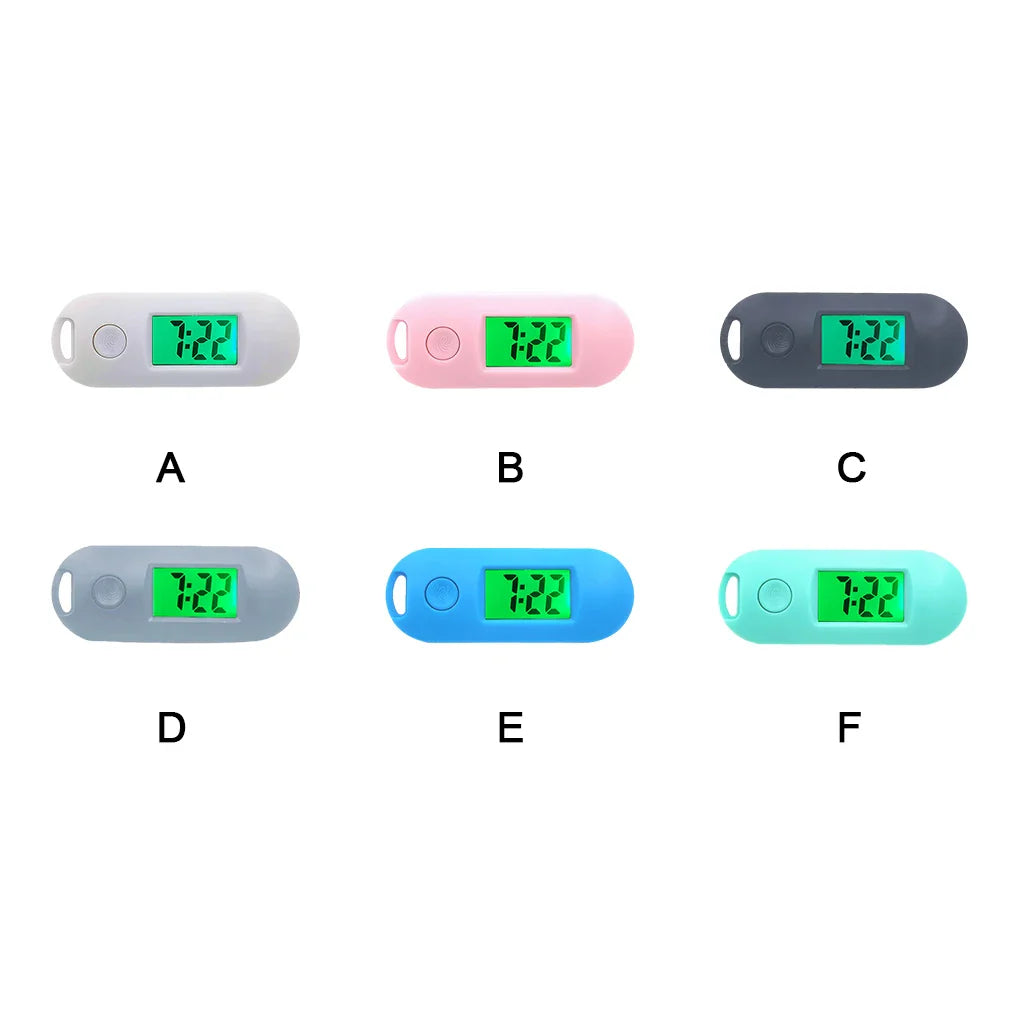 Keychain Pocket Watch Wide Application Compact And Portable Luminous Function Mini Digital Watch white Vera Lux