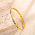 Yupsk Titanium Steel Couple's Bracelet Shiny Zircon Inlaid Stainless Steel Bangles Gold/Silver Color Female Jewelry Gift Vera Lux