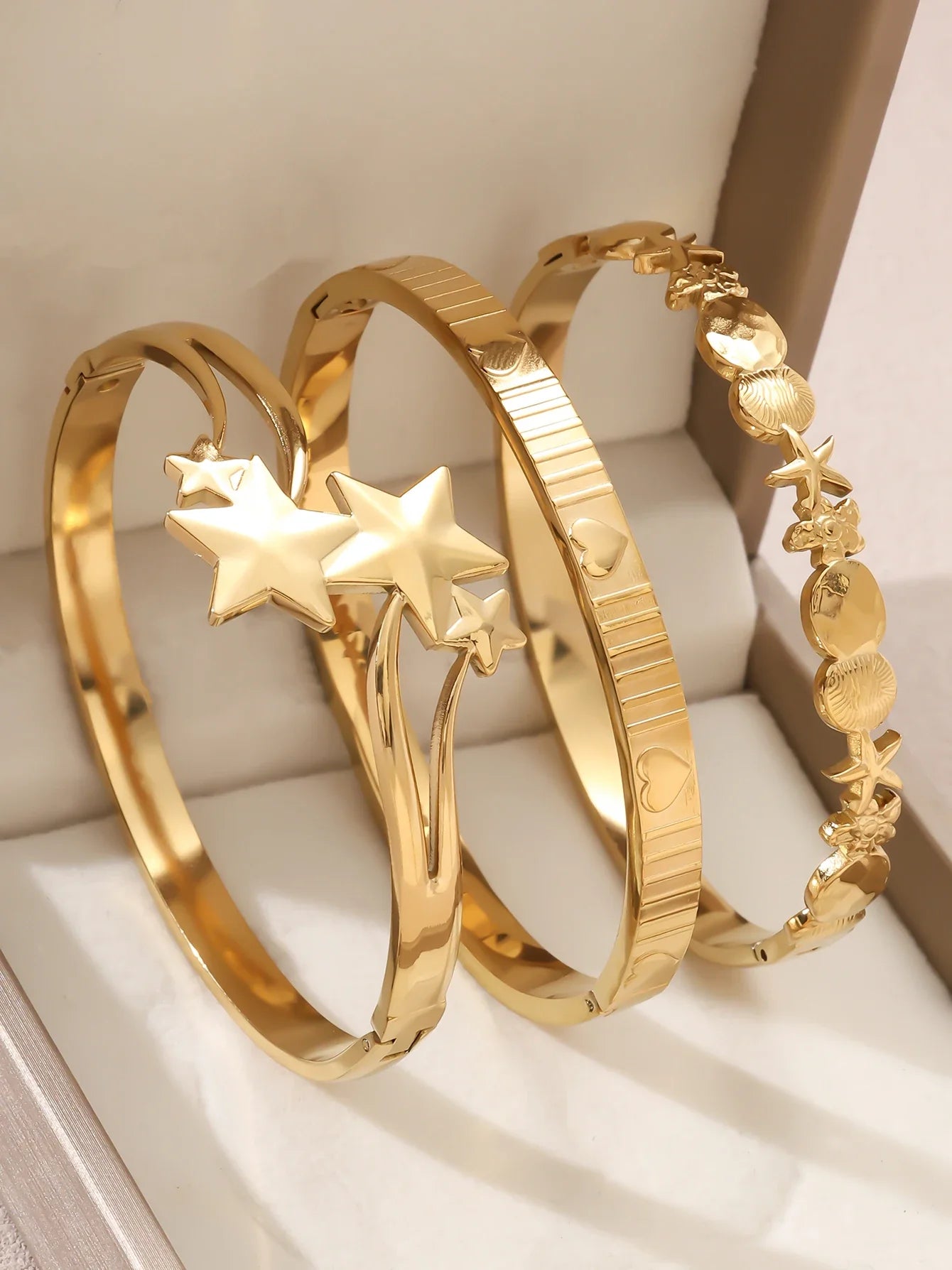 1pieces/set women's wedding jewelry party holiday Valentine's Day gift stainless steel bracelet plated with 18K gold bracelet Vera Lux