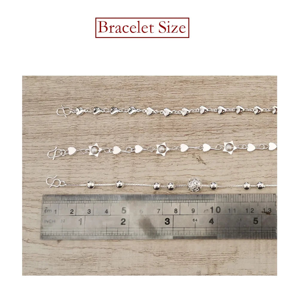 925 Sterling Silver Lucky Bead Charm Bracelets Woman Couple Chain Round Bangles Luxury Jewelry Accessories Wholesale Vera Lux