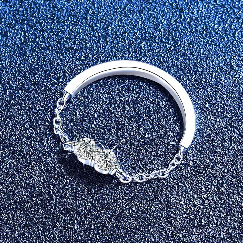 NeeTim 3mm Moissanite Wedding Ring 925 Sterling Silver Eternity Band Lab Diamond Bride Party Rings For Women Designer Jewelry Vera Lux